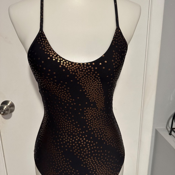 PilyQ Gold Star Metallic Farrah Swimsuit - Size S‎ - New With Tags. - Picture 4 of 15